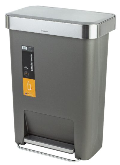 simplehuman - 45 Litre Liner Pocket Pedal Bin - Grey